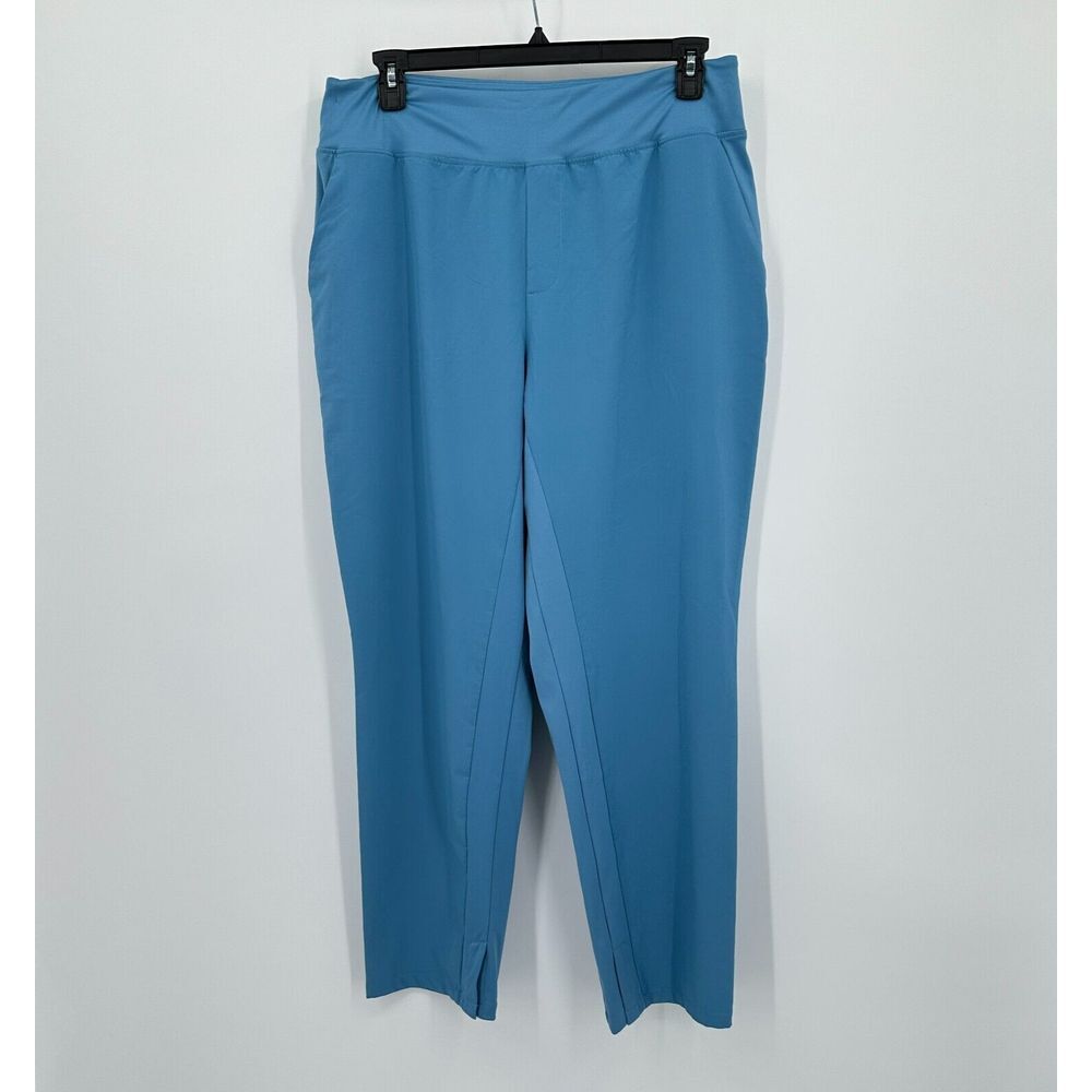 Zuda Pants Womens Large Blue Stretch Workout Casual Walking Lounge Athleisure
